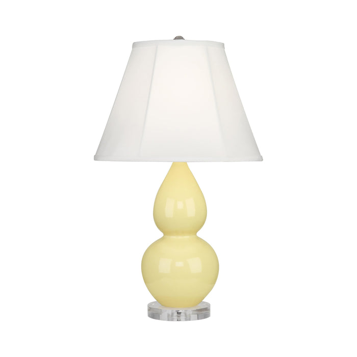 Double Gourd Small Table Lamp in Butter/Silk Stretch/Lucite/Lucite.
