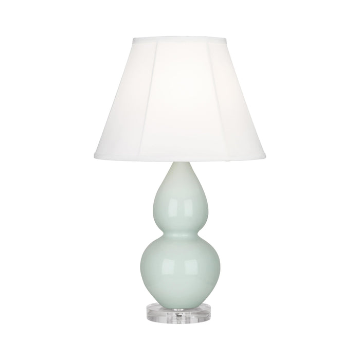 Double Gourd Small Table Lamp in Celadon/Silk Stretch/Lucite/Lucite.