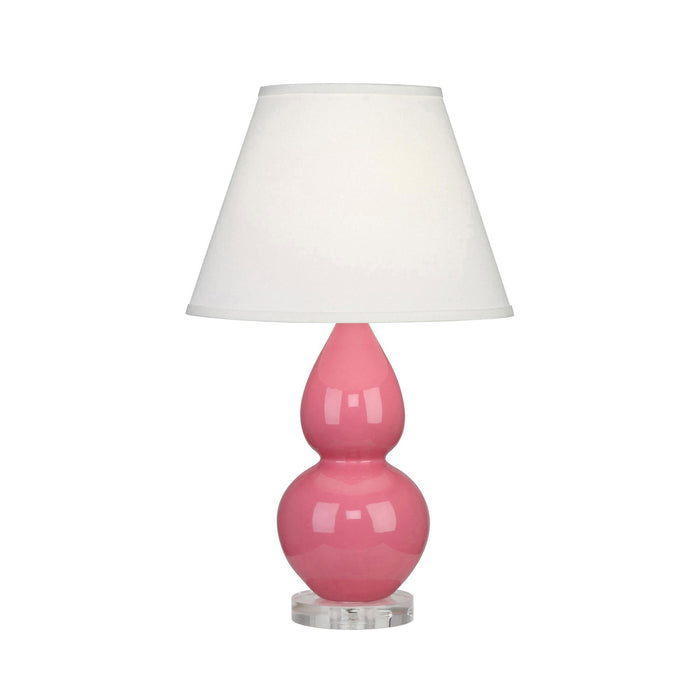 Double Gourd Small Table Lamp in Schiaparelli Pink/Fabric Hardback/Lucite.