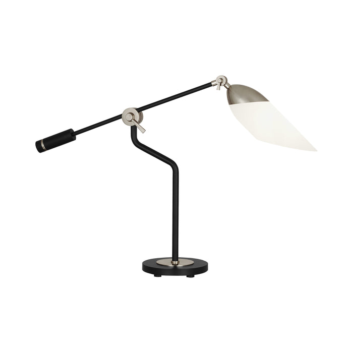 Ferdinand Table Lamp in Polished Nickel.