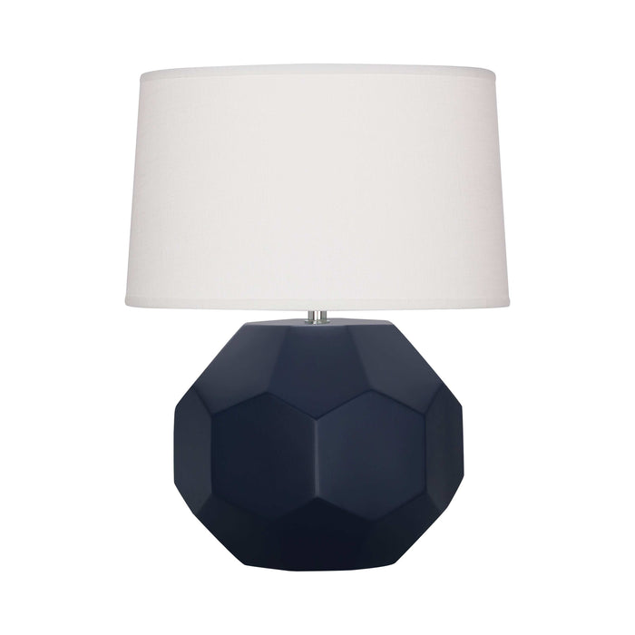 Franklin Table Lamp in Matte Midnight Blue (Large).
