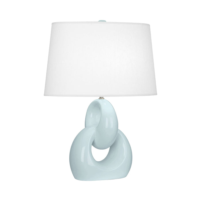 Fusion Table Lamp in Baby Blue.