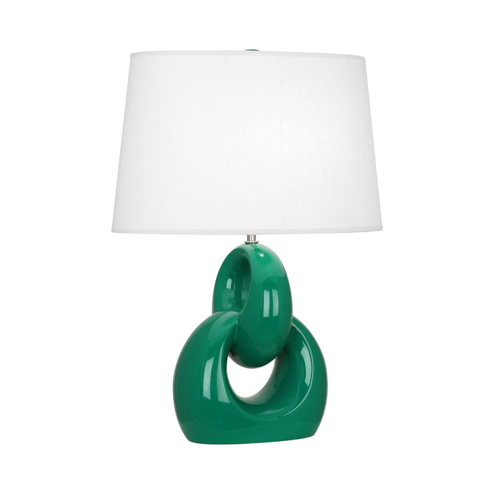 Fusion Table Lamp in Emerald Green.