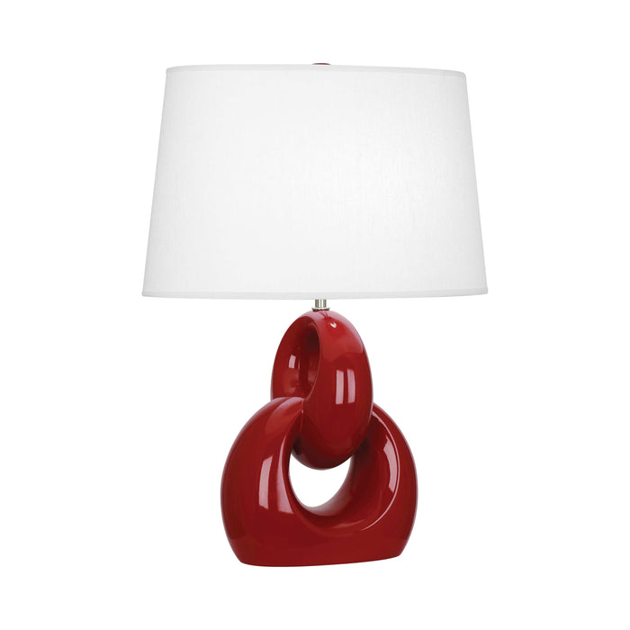 Fusion Table Lamp in Oxblood.