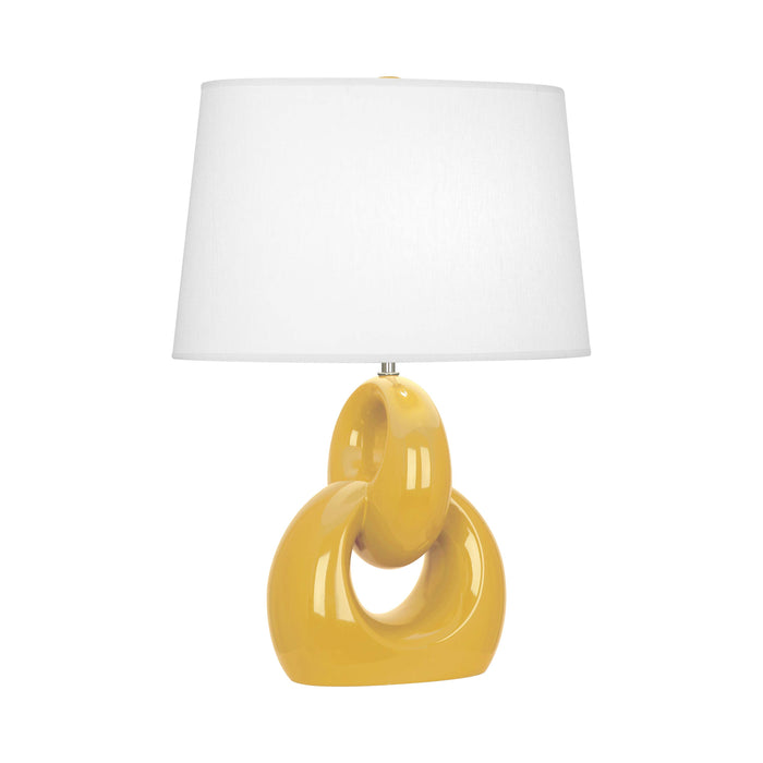 Fusion Table Lamp in Sunset Yellow.
