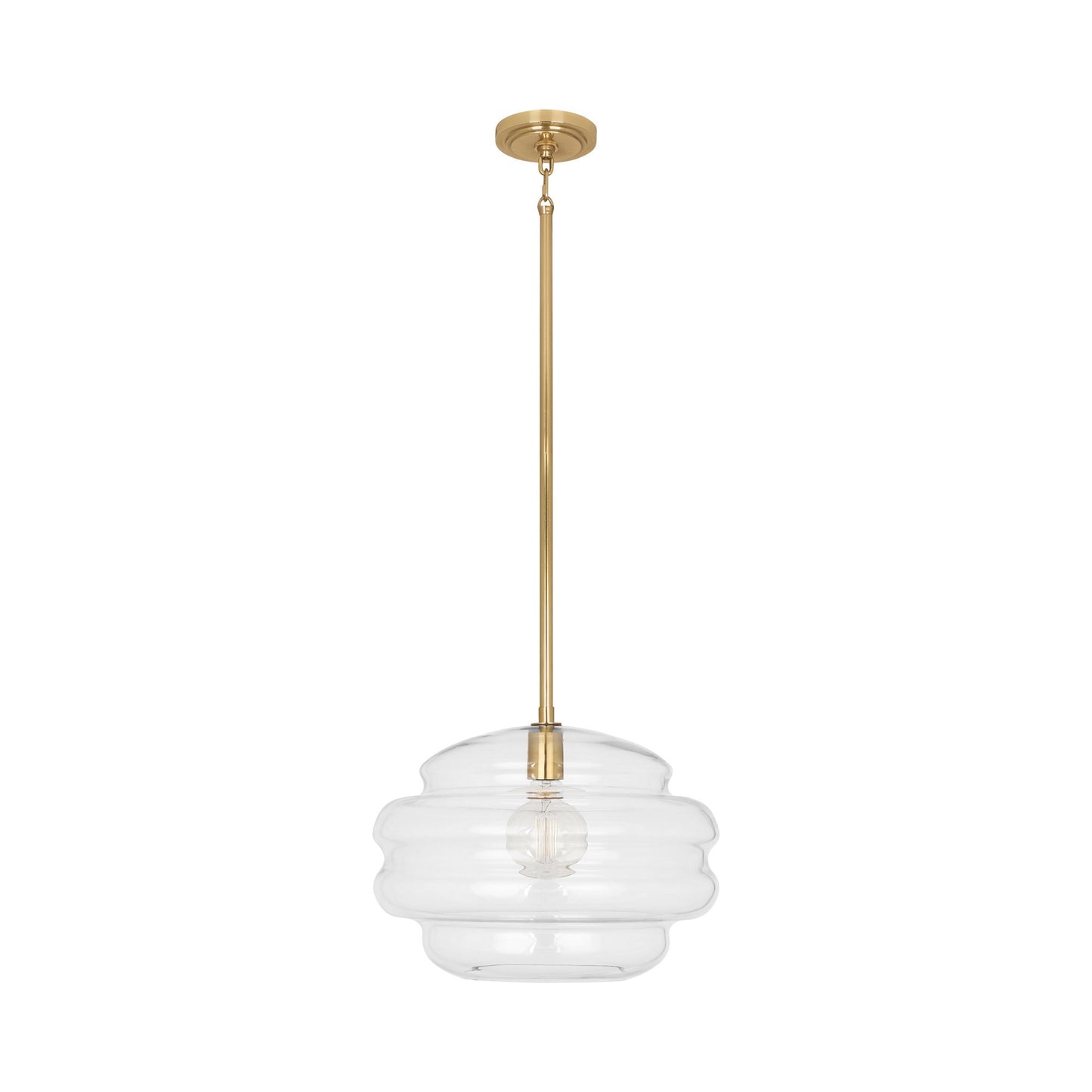 Horizon Pendant Light in Clear Glass.