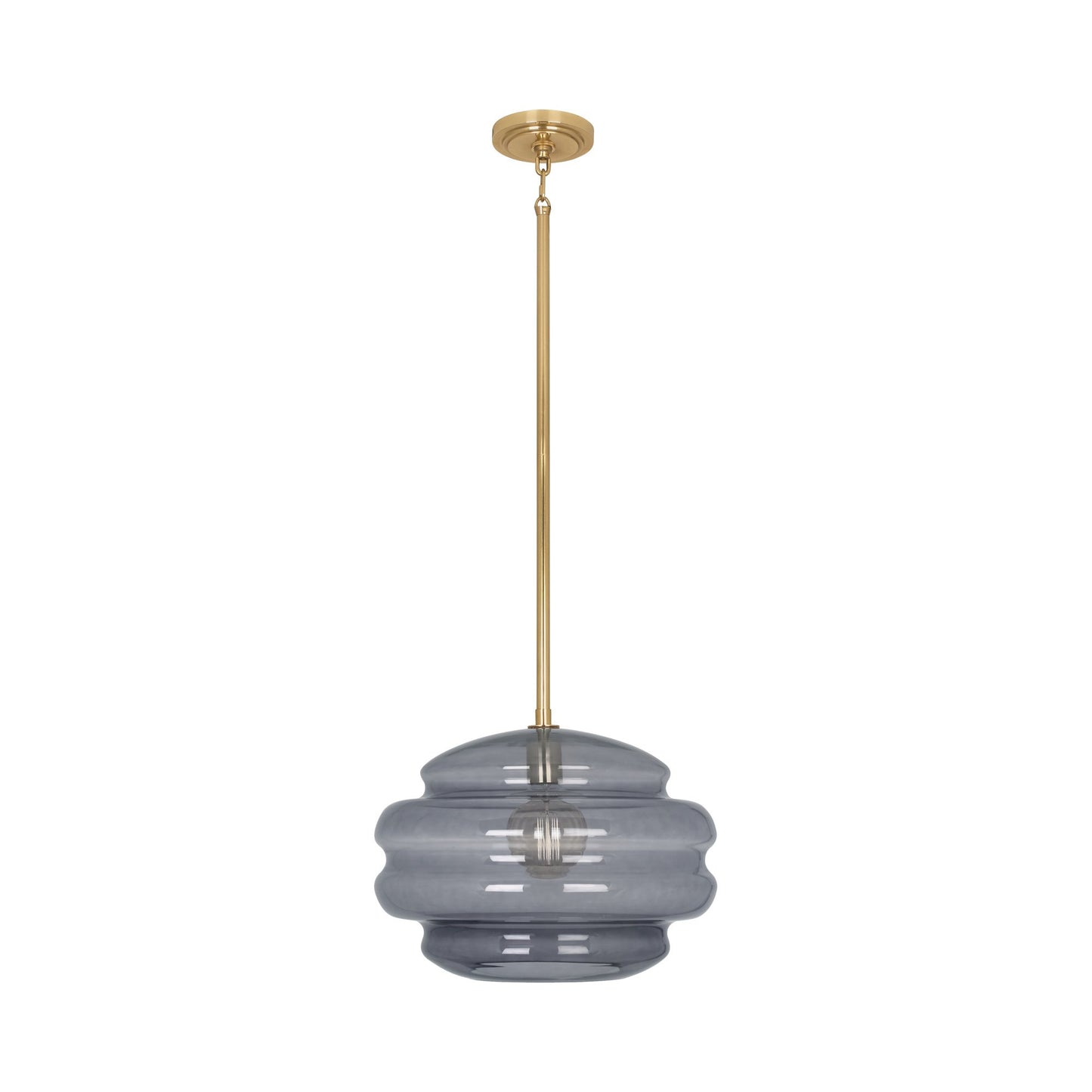 Horizon Pendant Light in Smoke Gray Glass.