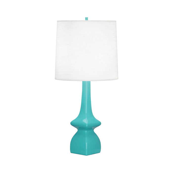 Jasmine Table Lamp in Egg Blue.