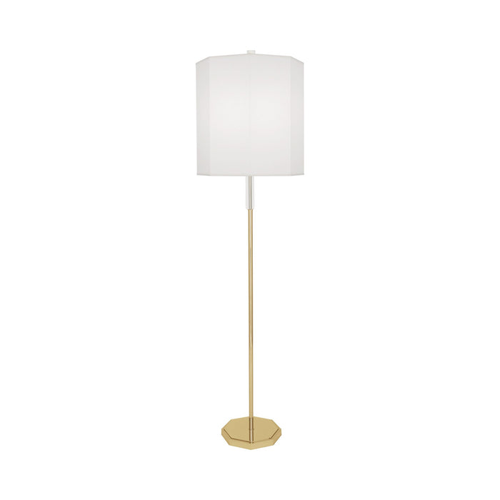 Kate Floor Lamp in Ascot White/Modern Brass.