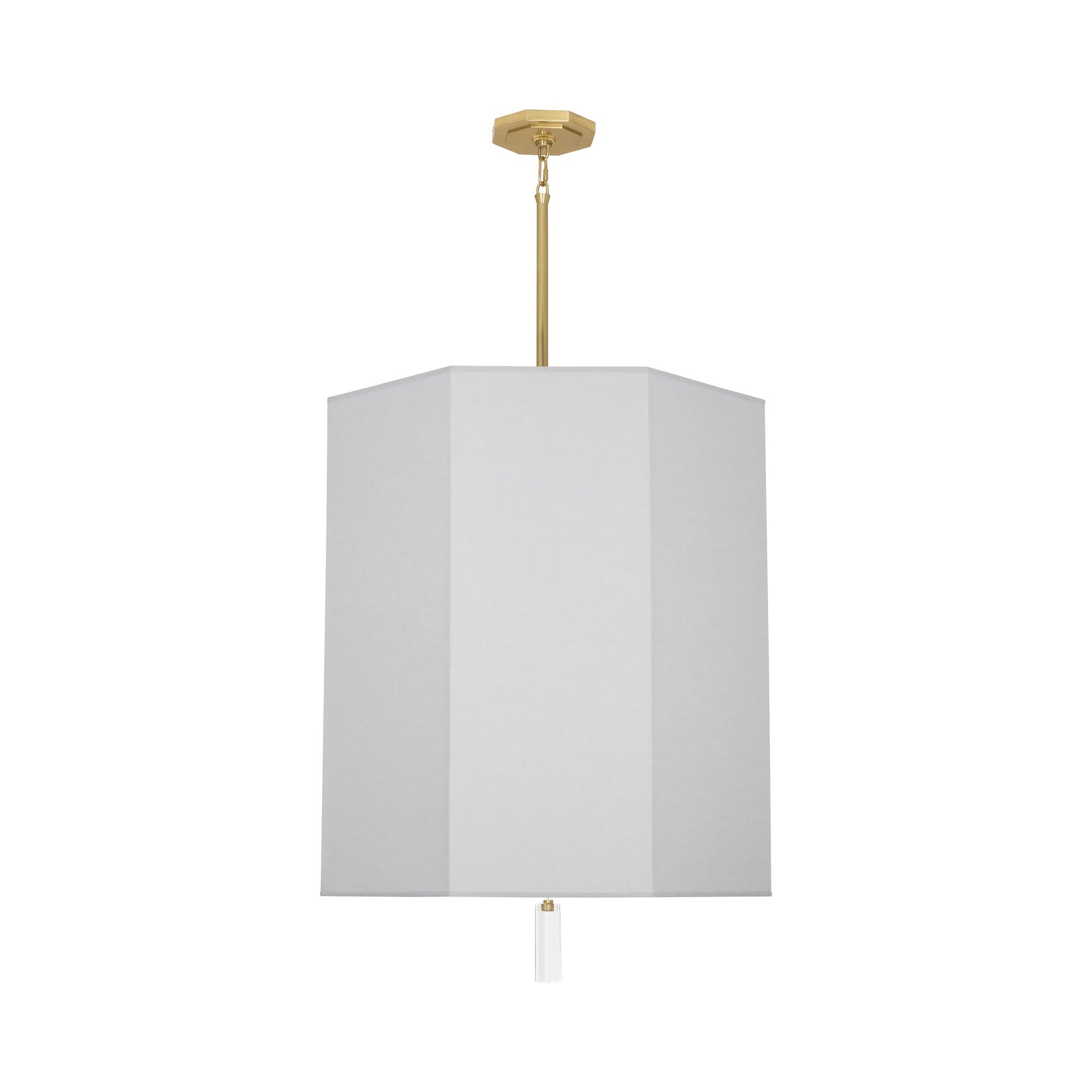 Kate Pendant Light in Pearl Gray/Modern Brass.