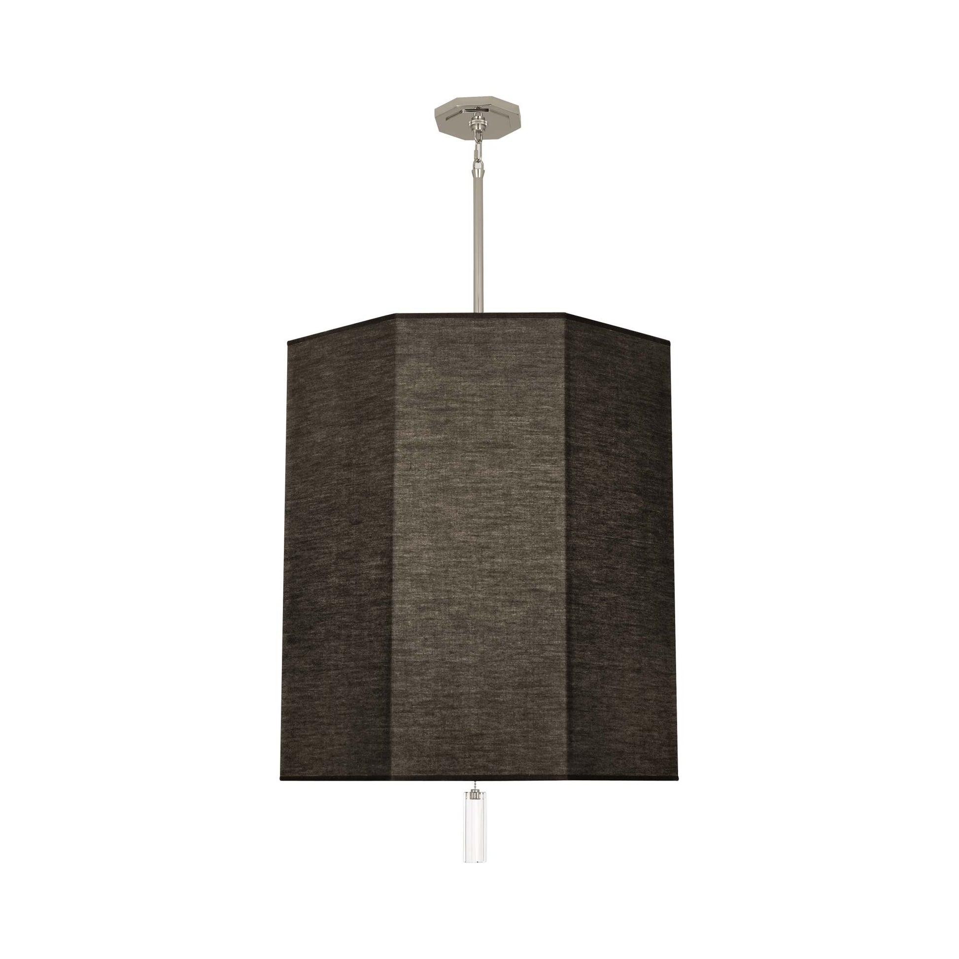 Kate Pendant Light in Raven Black/Modern Brass.
