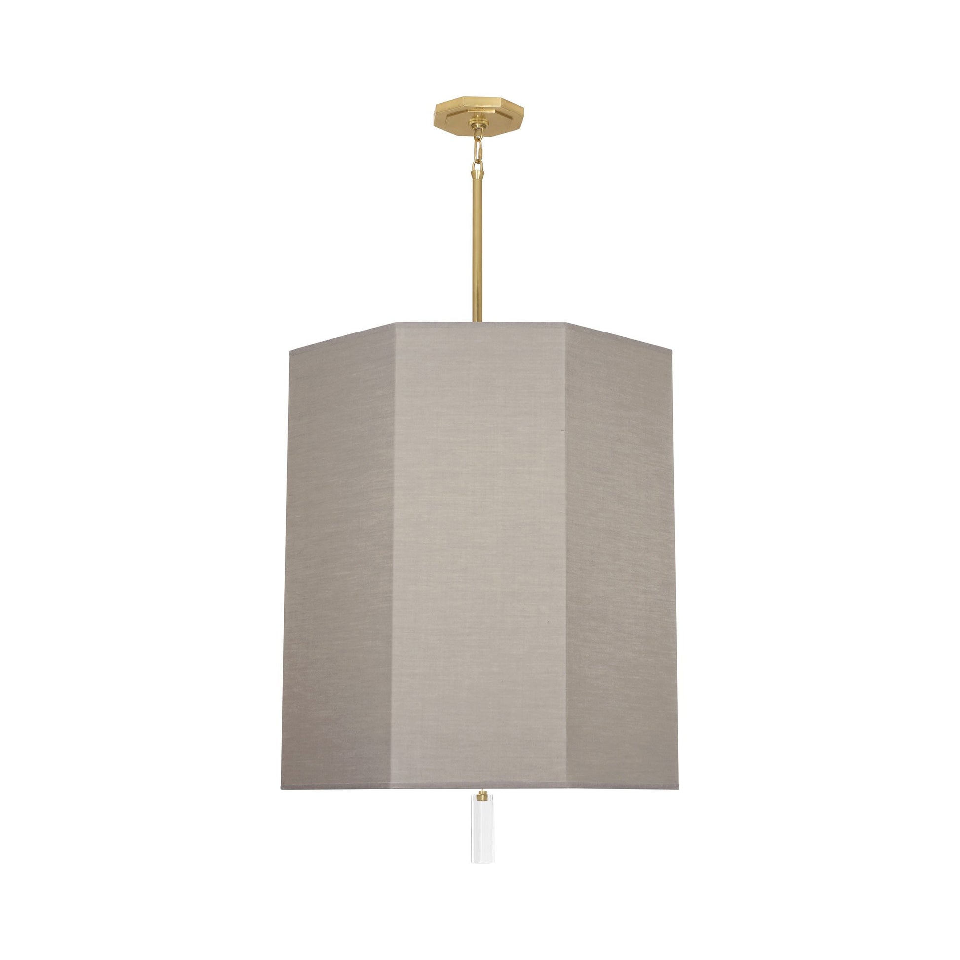 Kate Pendant Light in Smoke Gray/Modern Brass.