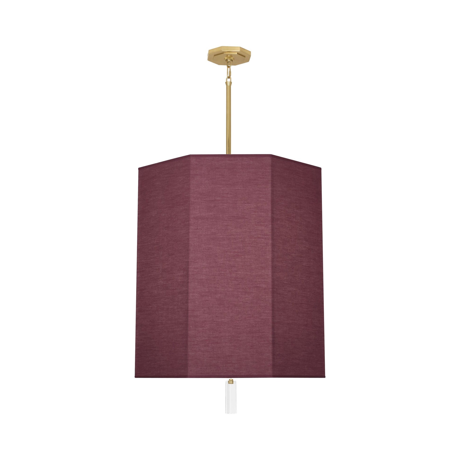Kate Pendant Light in Vintage Wine/Modern Brass.