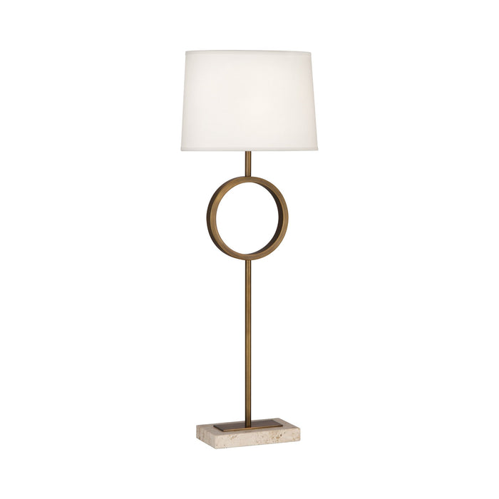 Logan Tall Table Lamp in Aged Brass/Fondine.