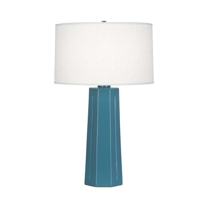 Mason Table Lamp in Steel Blue.