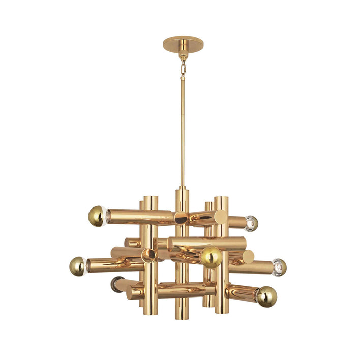 Milano Chandelier in Polished Brass.