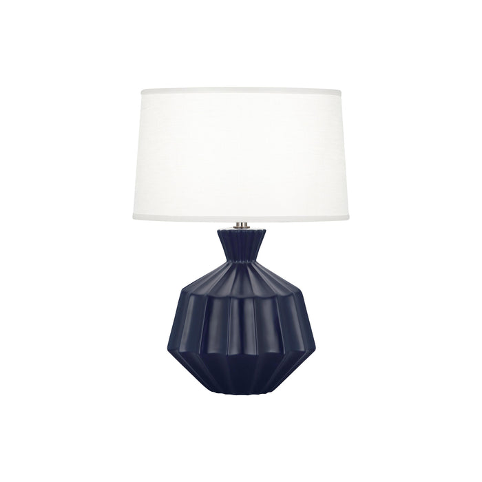 Orion Table Lamp in Matte Midnight Blue (Small).