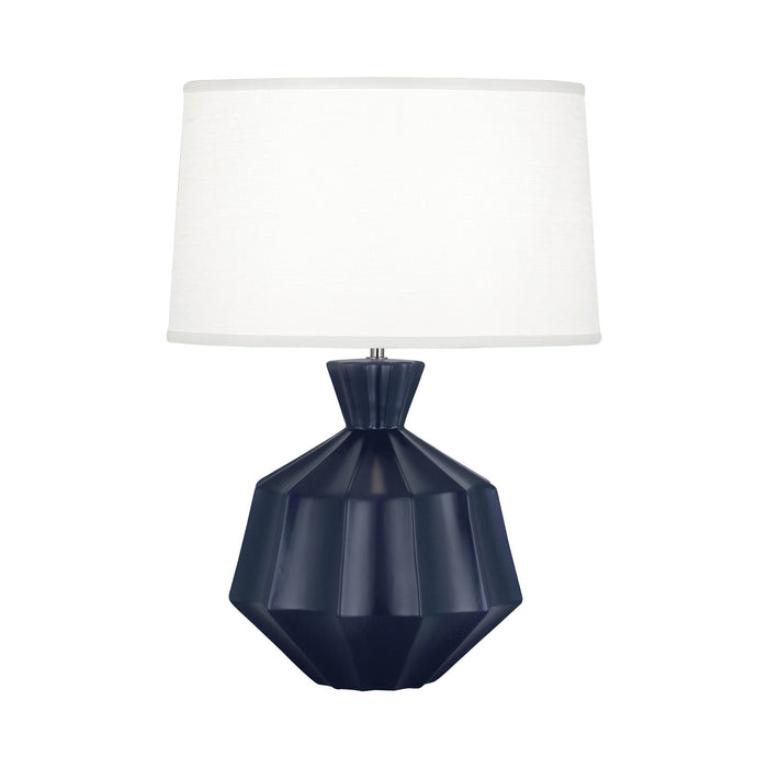 Orion Table Lamp in Matte Midnight Blue (Large).