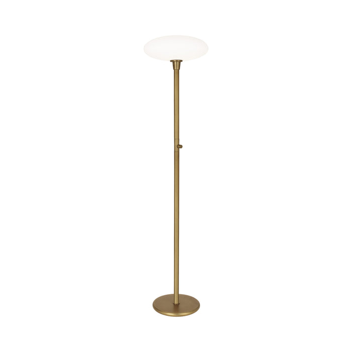 Ovo Floor Lamp in Aged Brass.