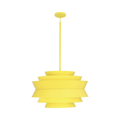 Pierce Large Pendant Light in Canary Yellow Gloss.