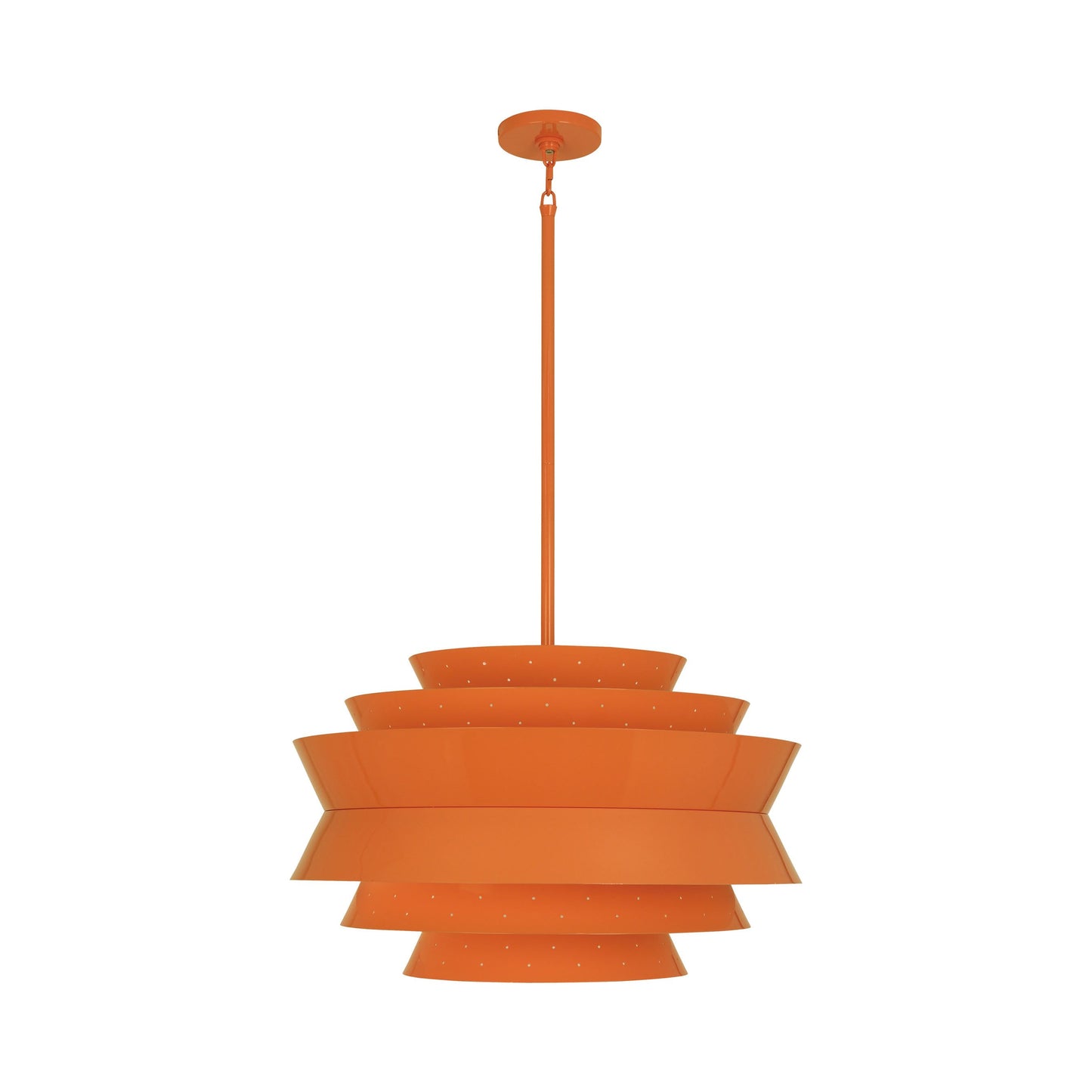 Pierce Large Pendant Light in Pumpkin Gloss.