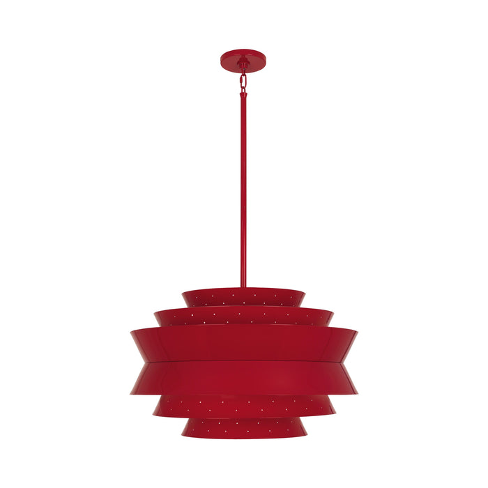 Pierce Large Pendant Light in Ruby Red Gloss.