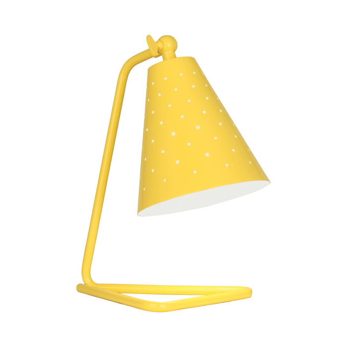 Pierce Table Lamp in Canary Yellow Gloss.