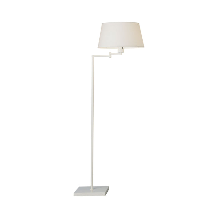 Real Simple Swing Arm Floor Lamp in Stardust White.