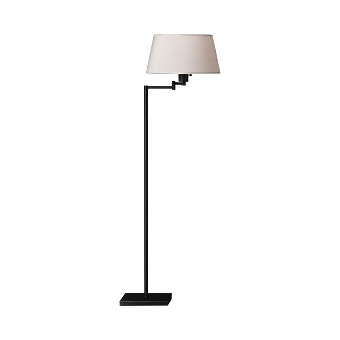 Real Simple Swing Arm Floor Lamp in Matte Black.