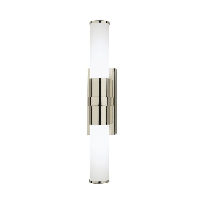 Roderick LED Bath Wall Light in Polished Nickel.