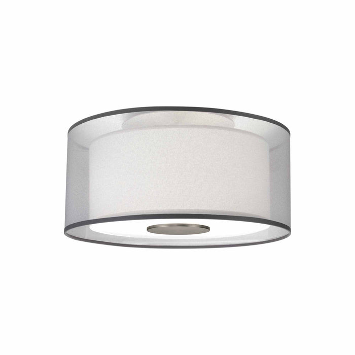 Saturnia Flush Mount Ceiling Light in Stainless Steel.
