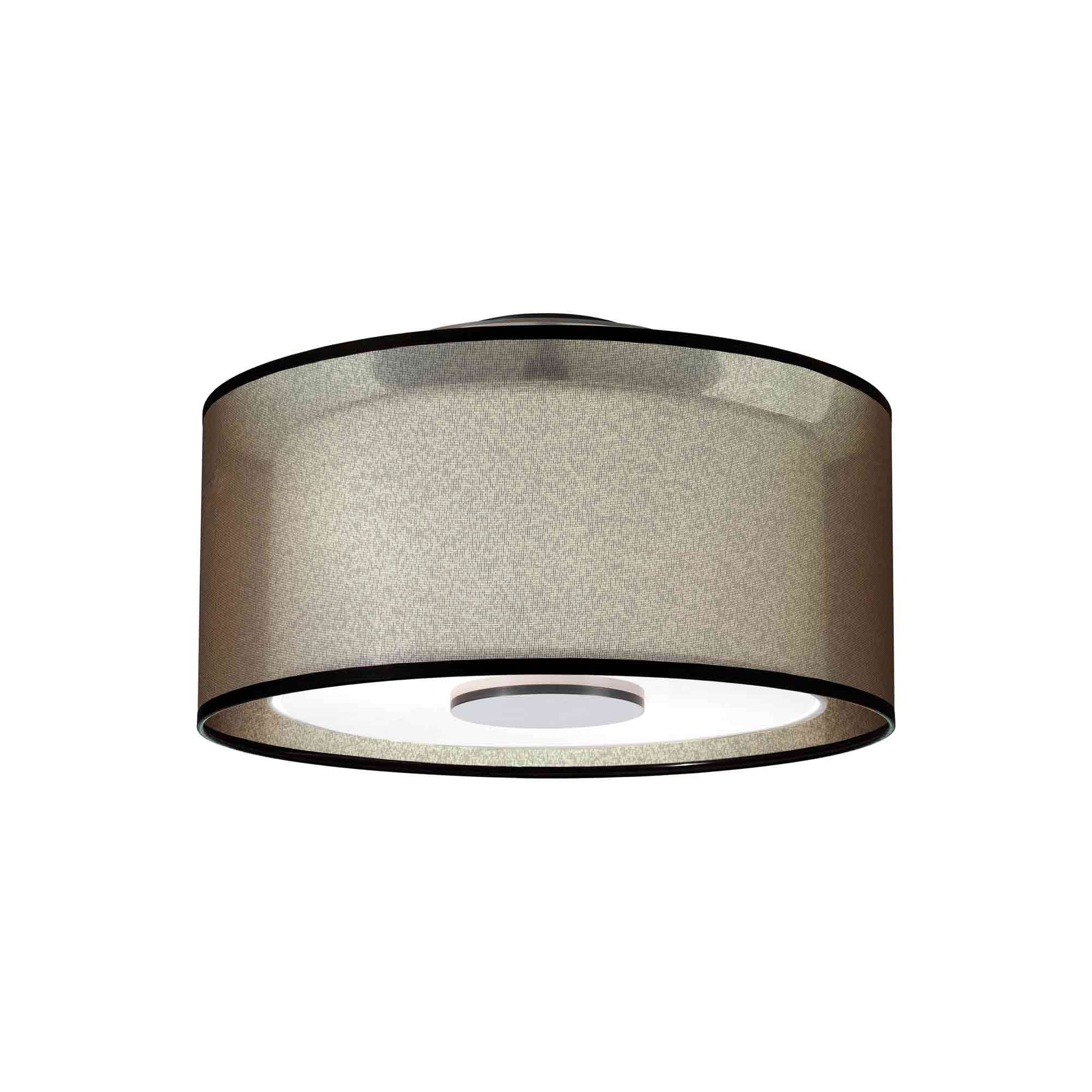 Saturnia Flush Mount Ceiling Light in Deep Patina Bronze.