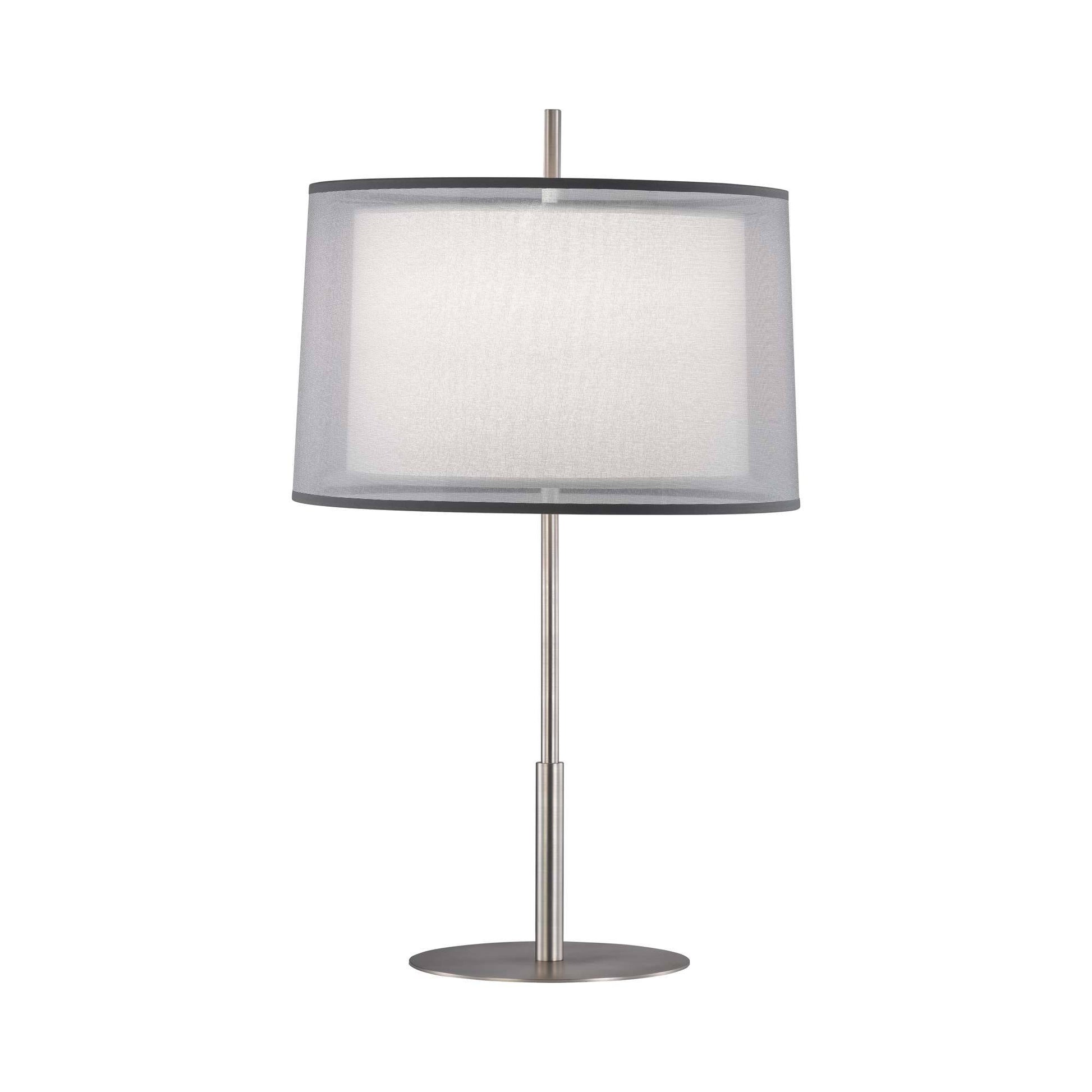 Saturnia Table Lamp in Stainless Steel (30-Inch).
