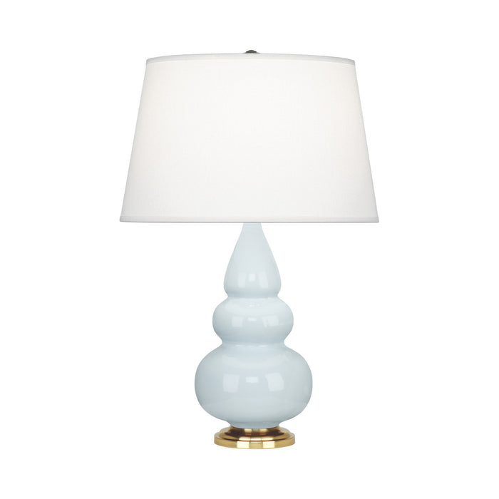 Triple Gourd Accent Lamp in Baby Blue/Antique Natural Brass.