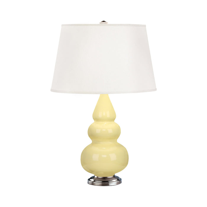 Triple Gourd Accent Lamp in Butter/Antique Silver.
