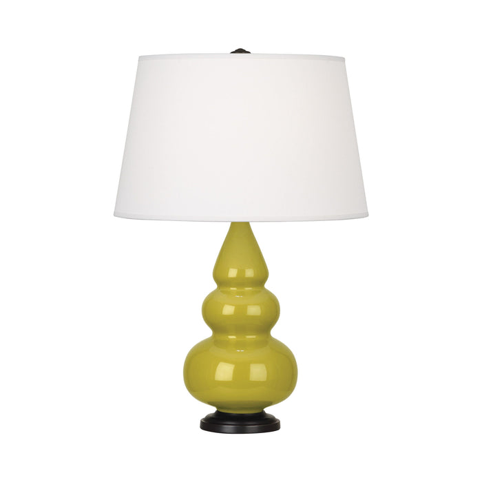 Triple Gourd Accent Lamp in Citron/Deep Patina Bronze.