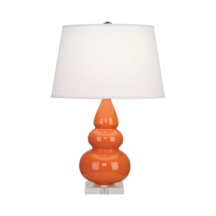 Triple Gourd Accent Lamp in Pumpkin/Lucite Base.