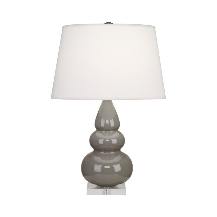 Triple Gourd Accent Lamp in Smoky Taupe/Lucite Base.