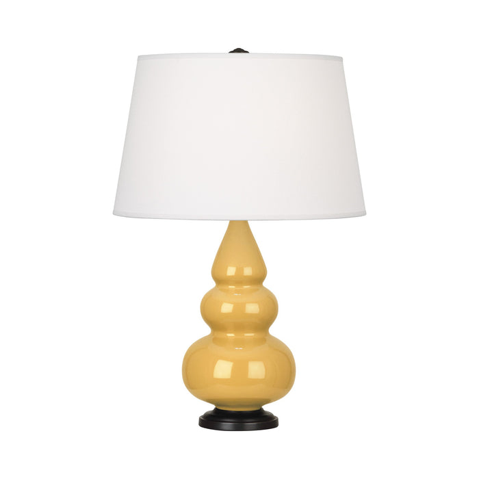 Triple Gourd Accent Lamp in Sunset Yellow/Deep Patina Bronze.