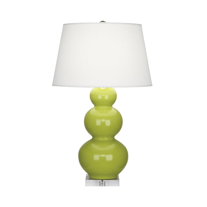 Triple Gourd Table Lamp in Lucite/Apple.