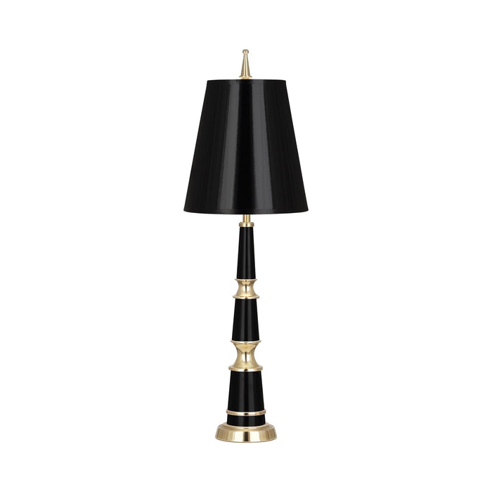 Versailles Table Lamp in Black Lacquer/Modern Brass/Black Painted Parchment/Matte Gold Lining (Small).