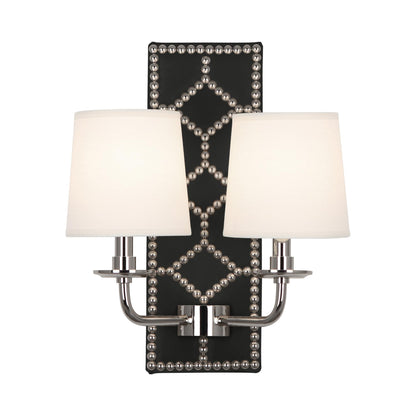 Williamsburg Lightfoot Wall Light in Blacksmith Black/Polished Nickel.