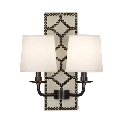 Williamsburg Lightfoot Wall Light in Bruton White/Deep Patina Bronze.