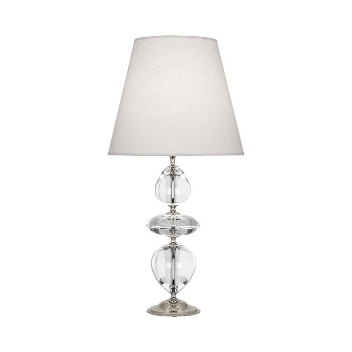 Williamsburg Orlando Table Lamp in Polished Nickel/Oyster.