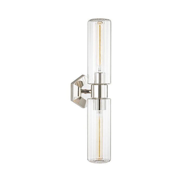 Roebling Wall Light in 2-Light/Polished Nickel.