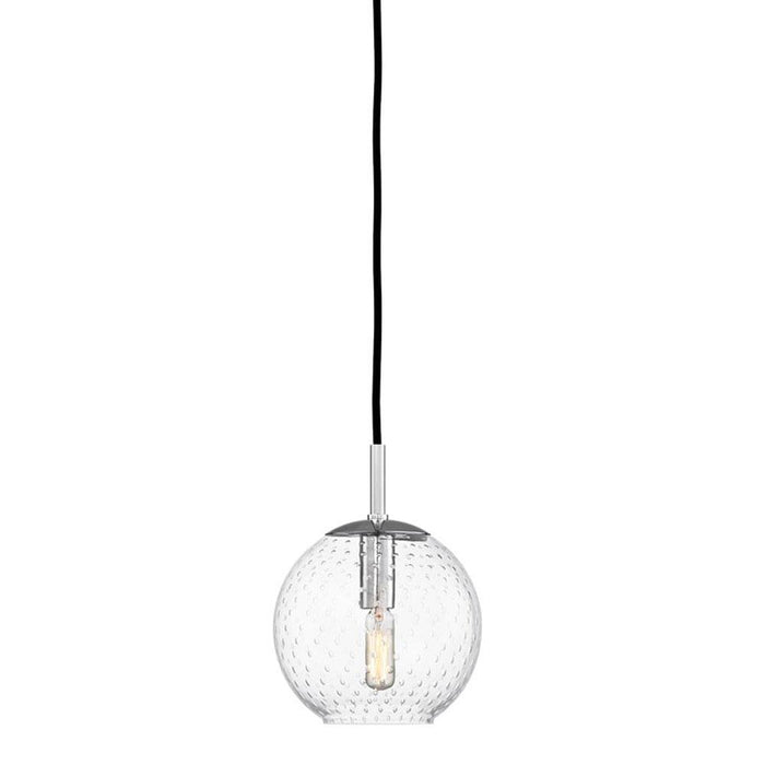 Rousseau Pendant Light in Small/Polished Chrome/Clear.