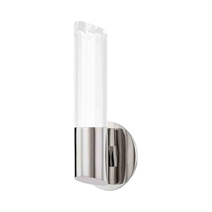 Rowe LED Wall Light in Polished Nickel.