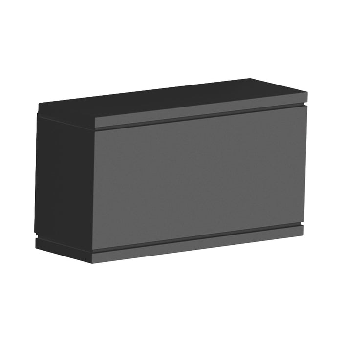 Rubix Rectangular Outdoor LED Wall Light in Black (1-Light).