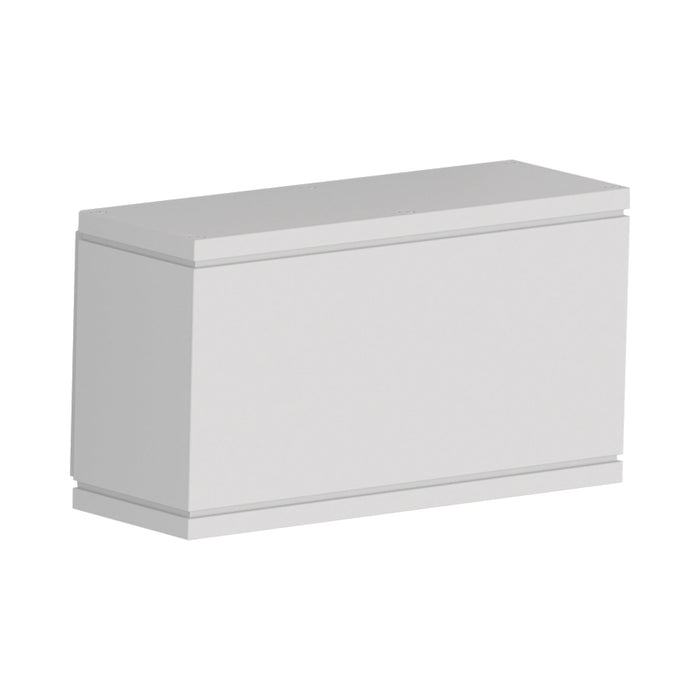 Rubix Rectangular Outdoor LED Wall Light in White (1-Light).