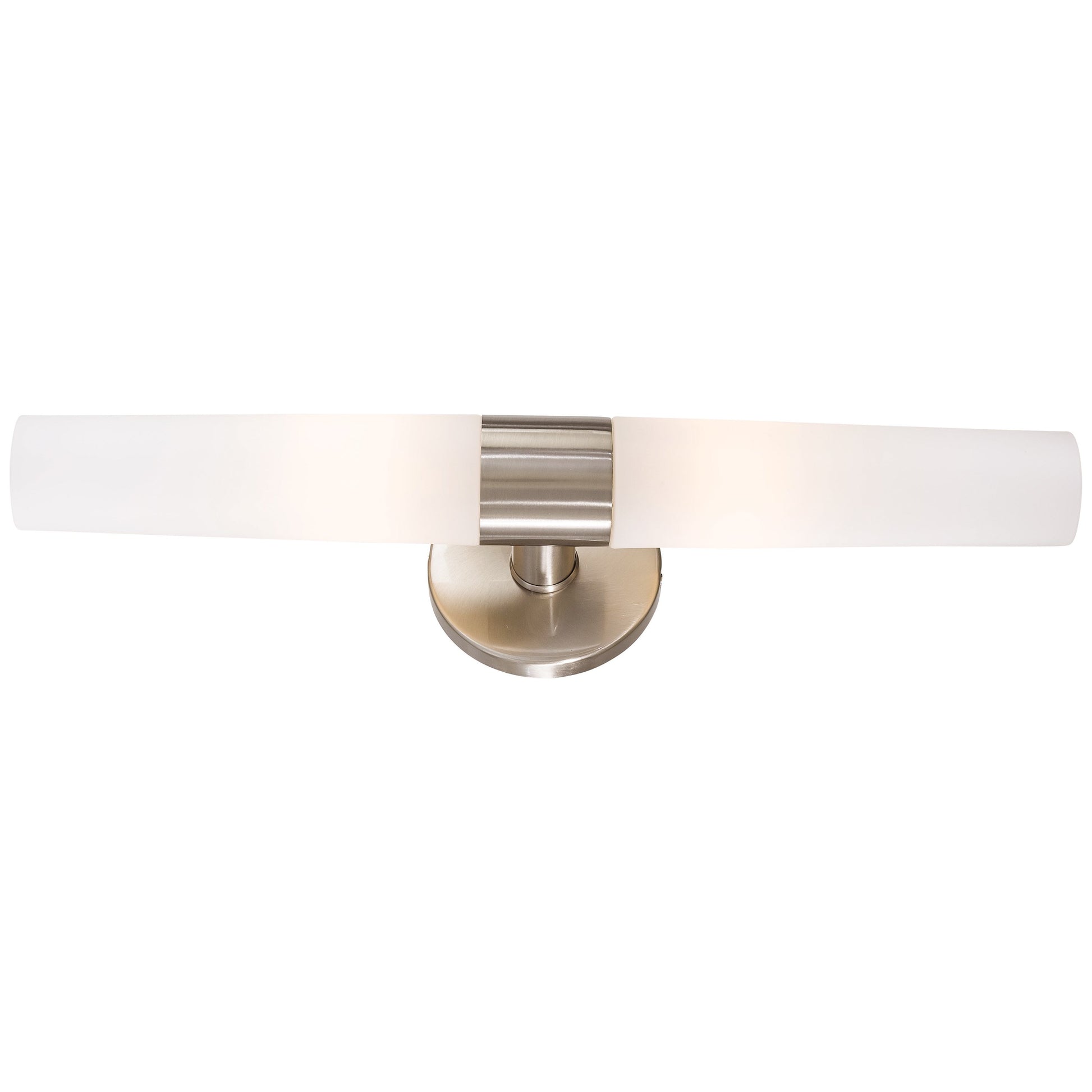 Saber Bath Vanity Light in Brushed Nickel.